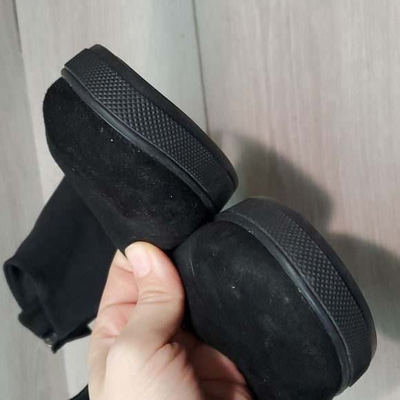 Eileen Fisher Women Powell  Back Zip Suede Platform Clogs Sandals shoes 9.5 - Picture 5 of 11